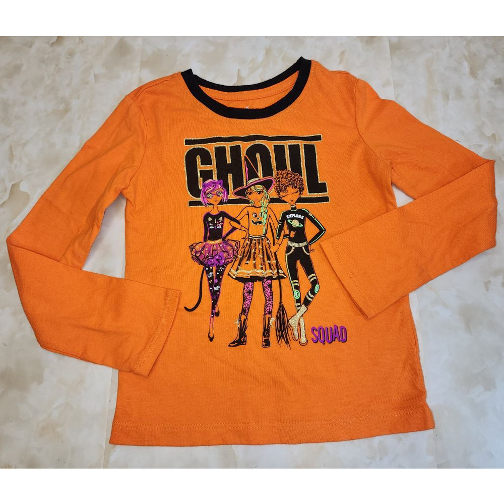 Kids Celebrate! Halloween T-Shirt Orange/Black Size XS/CH (4-5)